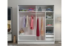 Medway Tideway Kledingkast met Schuifdeuren, 210 cm, Wit