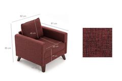 Bella Soft Fauteuil, Bordeauxrood
