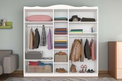 Desert 5 Door Wardrobe, White