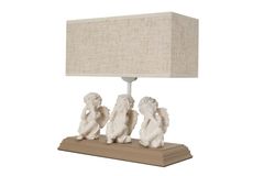 Misto Three Angels Table Lamp, Brown
