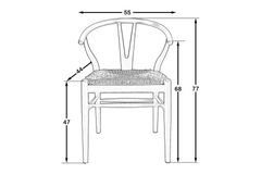 Dublin Rattan Dining Chair, Walnut