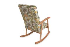 Asedia Trend Retro Schommelstoel, Groen & Natuurlijke Kleur