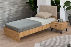 Noce Bedframe met Hoofdbord, 90x190 cm