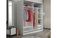 Medway Tideway Kledingkast met Schuifdeuren, 210 cm, Wit