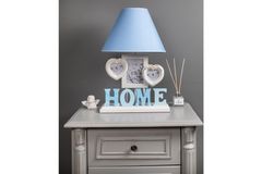 Misto Home Framed Table Lamp, Blue