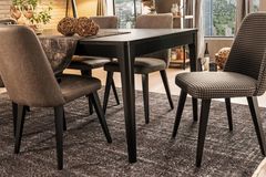 Eidos 6-8 Seat Extendable Dining Table, Black