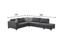 Masse Hoekbank Rechts, Antraciet