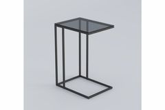 Everly C-Vormige Bijzettafel, Zwart