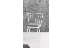 Mond Stoel met Pied-De-Poule Patroon, Wit