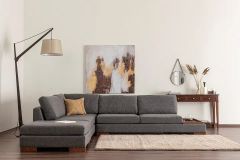 Tulip Hoekbank Links, Antraciet (Zonder pouf)