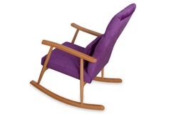 Asedia Trend Schommelstoel Gestoffeerd, Violet & Natuurlijke Kleur