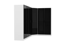 Medway Tideway Kledingkast met 7 Deuren, Wit en Zwart