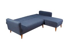 Aqua Corner Sofa Bed, Navy Blue