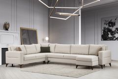 Kristal Hoekbank, Beige