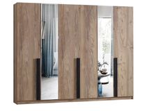 Premium 6 Door Wardrobe, Walnut