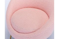 Lucca Ellipse Teddy Fauteuil, Roze