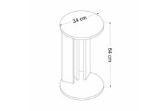 Ema Bijzettafel, Walnoot en Antraciet