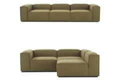 Frid Linnen 3-Zitsbank, Oliegroen