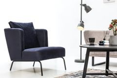 Stoere Fauteuil, Donkerblauw