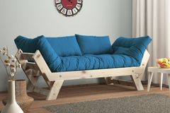 Woodesk Aller Massief 2-Zitsbank, Blauw en Wit