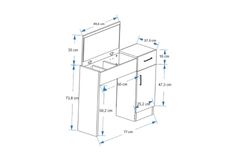 Arnetti Venice Make-up Tafel, Wit