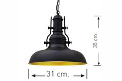 Bellezza Runa 1-Light Pendant, Black