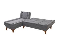 Kelly Hoekbank Links In Linnen Stof, Donkergrijze