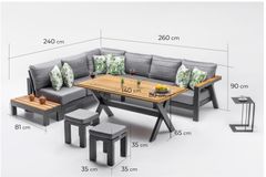 Daisy Hoekloungeset, Antraciet