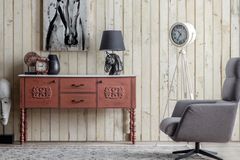 Salt Consoletafel met 2 Lades, Steenrood