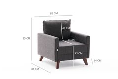 Bella Soft Fauteuil, Antraciet