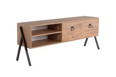 Yanke TV-Meubel met Rekken& Boekenrek, 150 cm, Pijnboom