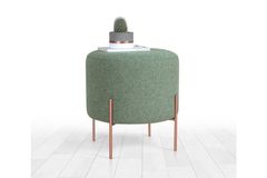 Copper Ronde Poef, Groen