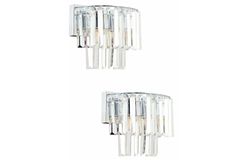 Apliqa Palla Bianca Wandlampenset, 2 Stuks, Chroom
