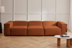 Frid Linnen 3-Zitsbank, Steenrood