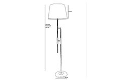 Lumexx Felix Vloerlamp, Versleten Standaard, met Zeskantige Zwarte Tafellamp