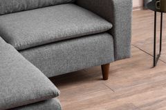 Pafu Lungo Mini-Hoekbank, Grijs