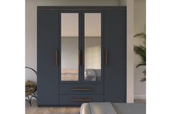 Washiba Spiegelkast met 4 Deuren en 2 Laden