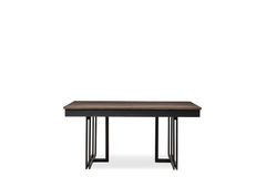 Line Eettafel, Walnoot en Zwart
