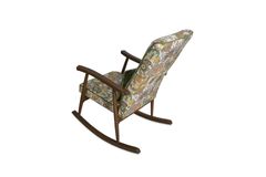 Asedia Trend Retro Schommelstoel, Groen & Walnoot