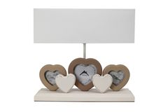 Misto Heart Framed Table Lamp, Brown
