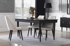 Creo Extendable Dining Table, Black