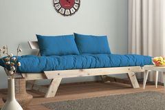 Woodesk Aller Massief 2-Zitsbank, Blauw en Wit