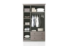 Zenio Side 3 Door with 2 Drawers Wardrobe, Grey