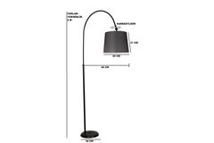 Lina Piramide Vloerlamp, Zwart