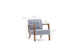 Cinque Terre fauteuil, Lichtblauw