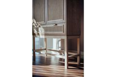 Minimalist Jute Cabinet, Natural & Light Wood