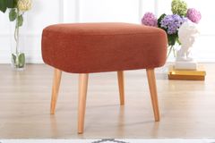 Luvia Rectangle Footstool, Red