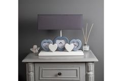 Misto Heart Framed Table Lamp, Grey