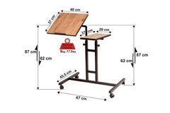 Glen Letter Laptoptafel, Pijnboom en Zwart