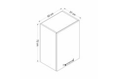 Medway Bovenkast, 50x72 cm, Wit